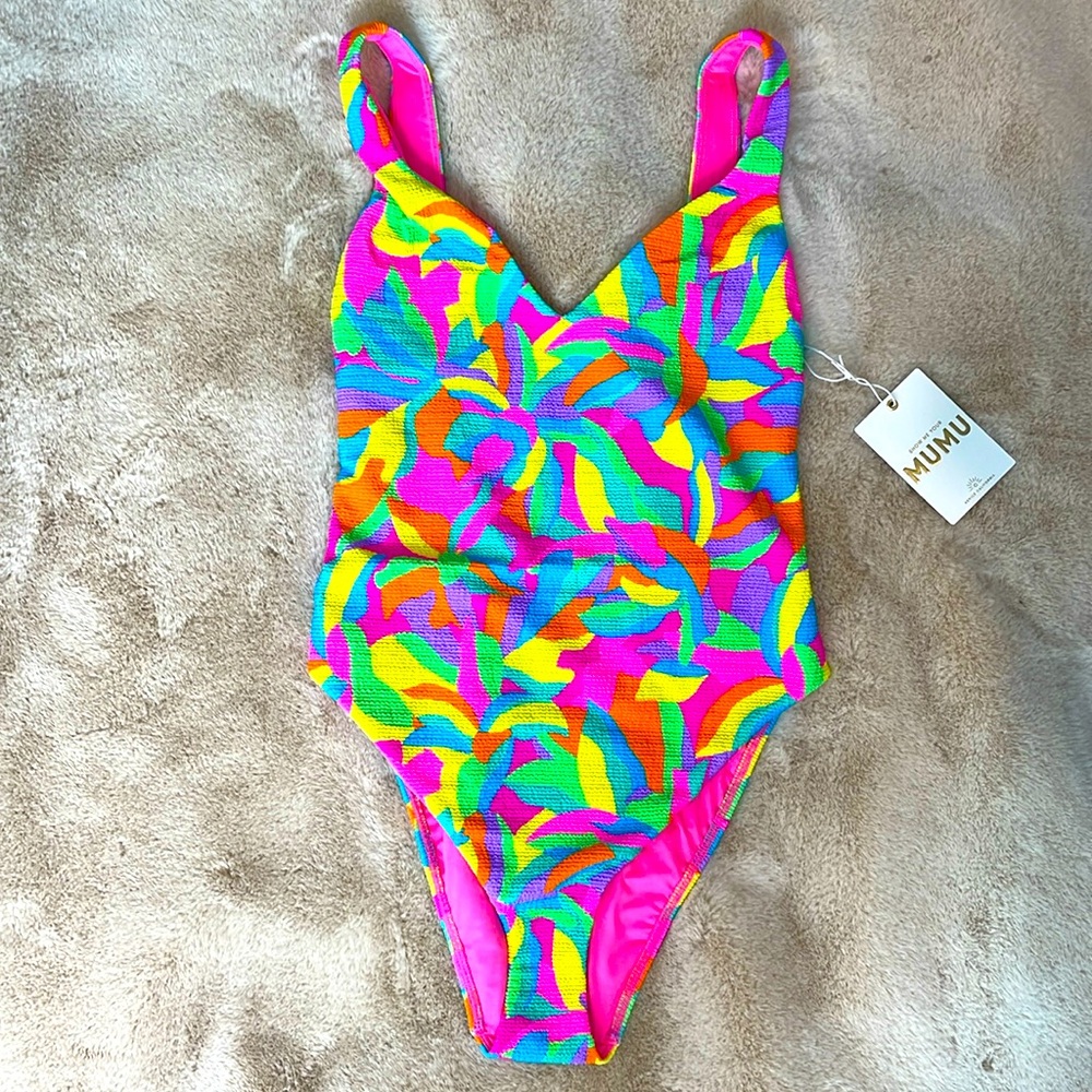 Show Me Your Mumu Multicolor One Piece Swimsuit - Laguna - Brand New With Tags
